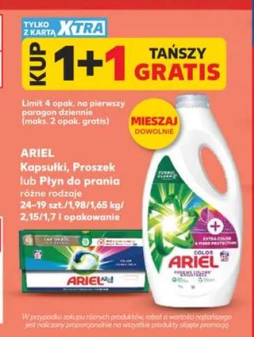 Kapsułki, Proszek lub Płyn do prania Ariel