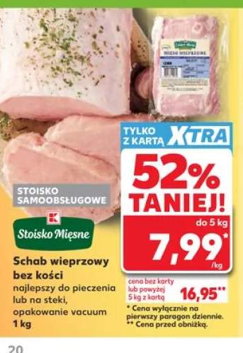 Schab wieprzowy bez kości opakowanie vacuum