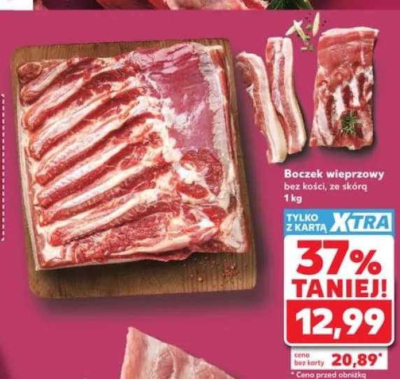 Boczek wieprzowy bez kości ze skórą