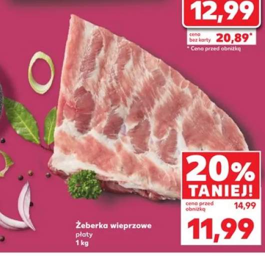 Żeberka wieprzowe płaty