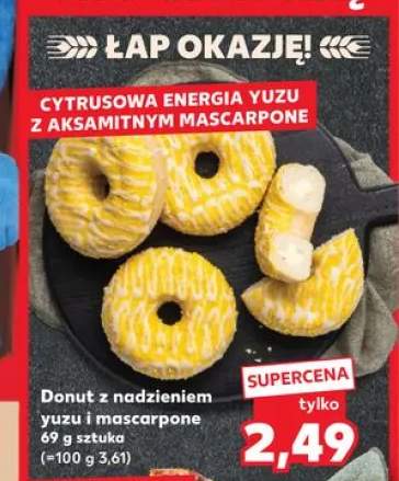 Donut z nadzieniem yuzu i mascarpone