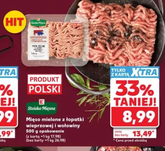Mięso mielone z łopatki wieprzowej i wołowiny Stoisko Mięsne