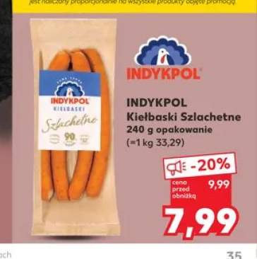 Kiełbaski Szlachetne Indykpol