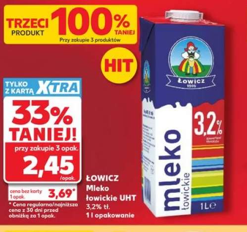 Mleko łowickie UHT 3,2% tł.