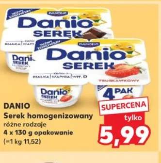 Serek homogenizowany Danio waniliowy 4-pak 130g