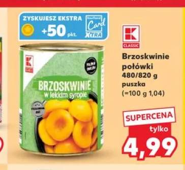 Brzoskwinie połówki w lekkim syropie CLASSIC