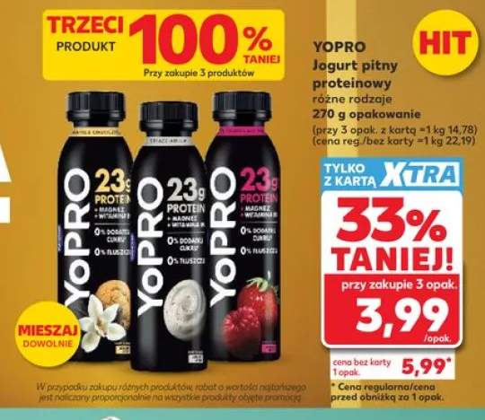 Jogurt pitny proteinowy YOPRO truskawkowy