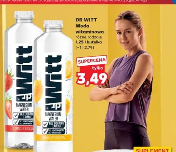 Woda witaminowa Dr Witt o smaku truskawkowym