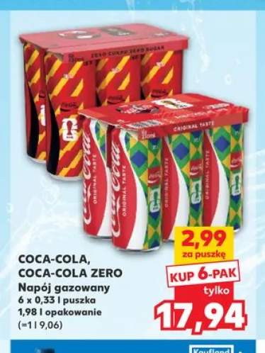Napój gazowany COCA-COLA 6-pak 0,33l