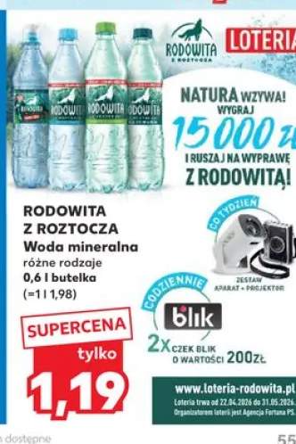 Woda mineralna RODOWITA Z ROZTOCZA