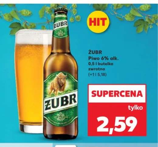 Piwo Żubr 6% alk. 0,5l