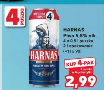 Piwo Harnaś 5,8% alk. 4-pak 0,5l