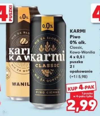 Piwo bezalkoholowe Karmi Classic 4-pak 0,5l