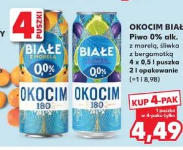 Piwo bezalkoholowe Okocim Białe