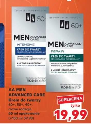 Krem do twarzy 40+ AA Men Advanced Care