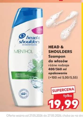 Szampon do włosów Head & Shoulders Menthol 360ml