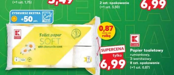 Papier toaletowy rumiankowy K-Classic Soft 3-warstwowy 8-pak