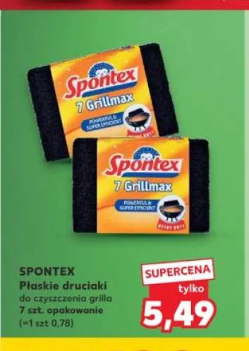 Płaskie druciaki do czyszczenia grilla Spontex 7 Grillmax