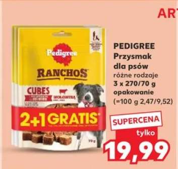 Przysmak dla psów PEDIGREE Ranchos Cubes z wołowiną