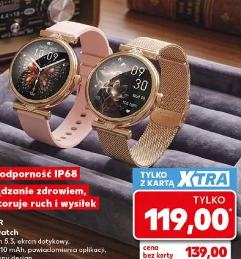 Smartwatch TRACER wodoodporność IP68 zarządzanie zdrowiem, monitoruje ruch i wysiłek Bluetooth 5.3, ekran dotykowy, bateria 210mAh, powiadomienia aplikacji, nowoczesny design