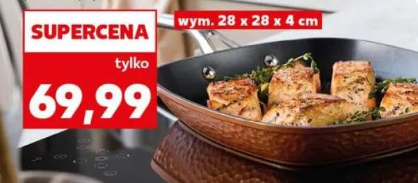 Patelnia grillowa BERGNER ORIGEN ergonomiczny uchwyt ze stali nierdzewnej 3-warstwowa powłoka nieprzywieralna 28x28x4cm