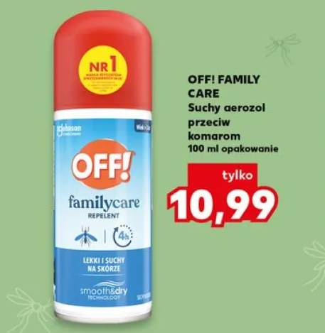 Suchy aerozol przeciw komarom OFF! Family Care