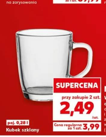 Kubek szklany poj. 0,28l