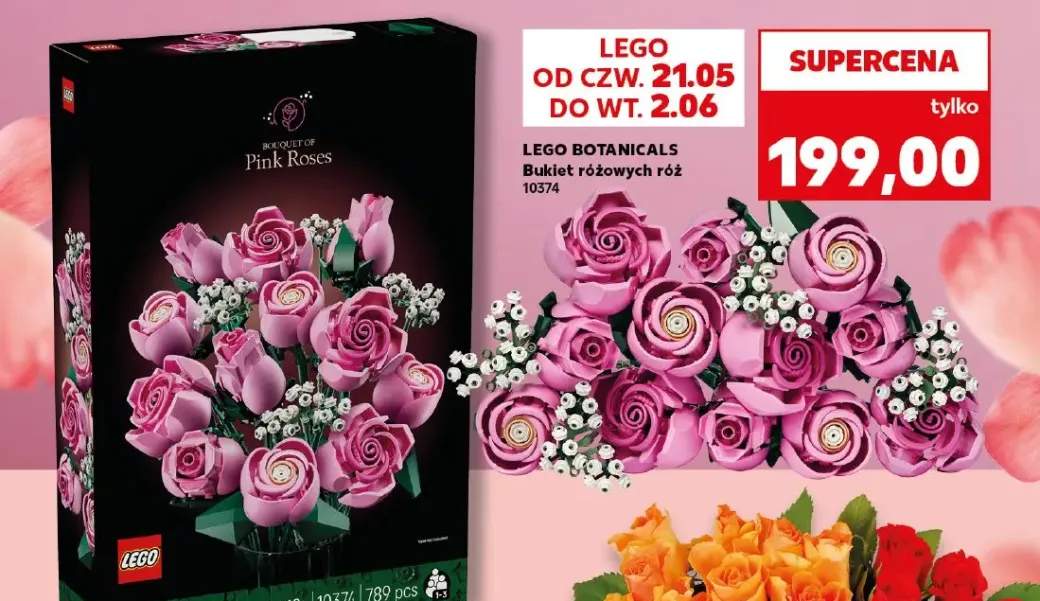 Klocki LEGO Botanicals Bukiet różowych róż 10374