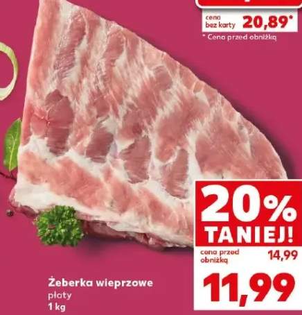 Żeberka wieprzowe płaty