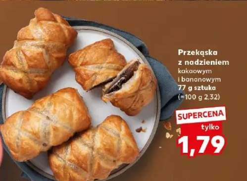 Przekąska z nadzieniem kakaowym i bananowym