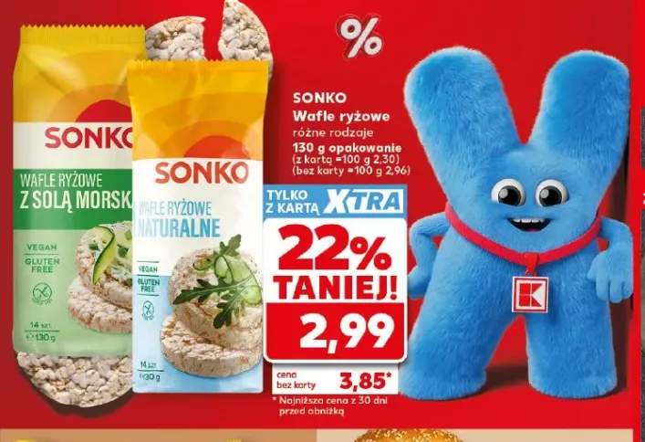 Wafle ryżowe z solą morską Sonko