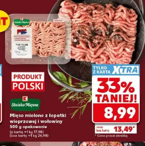 Mięso mielone z łopatki wieprzowej i wołowiny Stoisko Mięsne