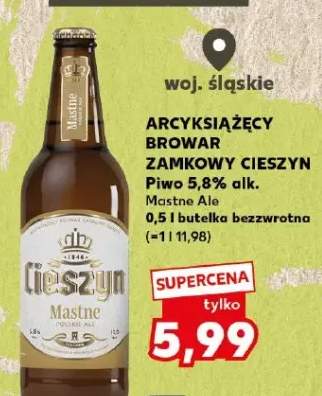 Piwo Arcyksiążęcy Browar Zamkowy Cieszyn Mastne Ale 5,8% alk.
