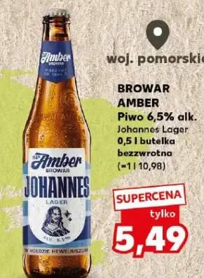 Piwo Browar Amber Johannes Lager 6,5% alk.