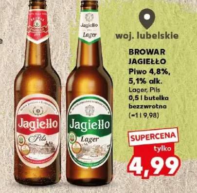 Piwo Browar Jagiełło Lager 5,1% alk.