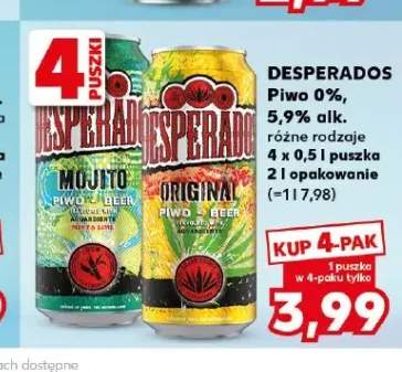 Piwo bezalkoholowe Desperados Mojito 0% 4-pak 500ml