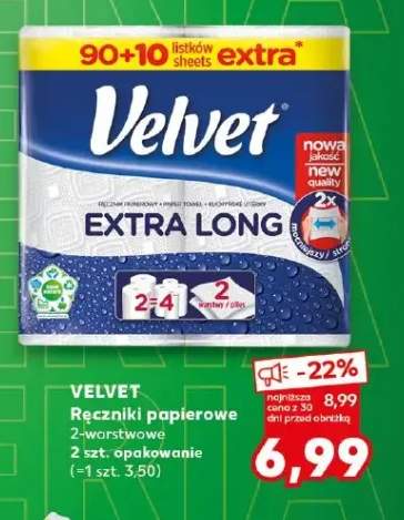 Ręczniki papierowe Velvet Extra Long 2-warstwowe