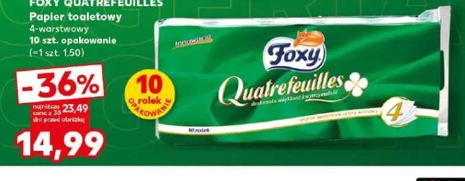 Papier toaletowy Foxy Quatrefeuilles 4-warstwowy