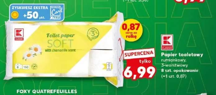 Papier toaletowy K-Classic rumiankowy 3-warstwowy