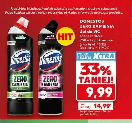 Żel do WC Domestos Zero Kamienia Lime