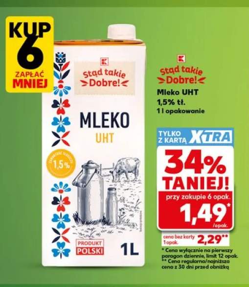 Mleko UHT 1,5% tł. Stąd takie Dobre!