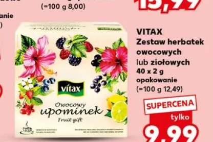 Zestaw herbatek owocowych Vitax 40-pak 2g