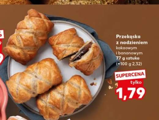 Przekąska z nadzieniem kakaowym i bananowym