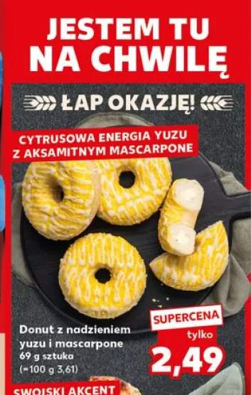 Donut z nadzieniem yuzu i mascarpone