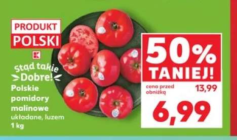 Polskie pomidory malinowe układane luzem