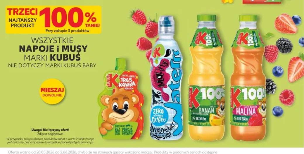 Sok Kubuś 100% banan jabłko marchew