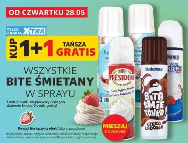 Bita śmietana w sprayu
