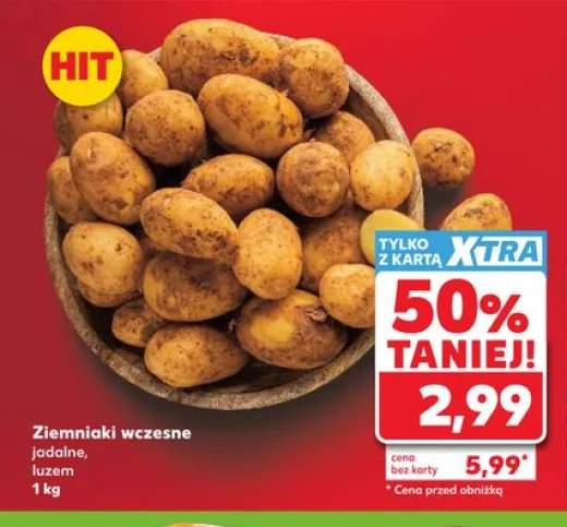 Ziemniaki wczesne jadalne luzem