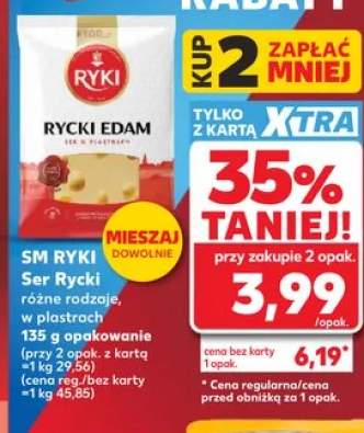 Ser Rycki Edam w plastrach