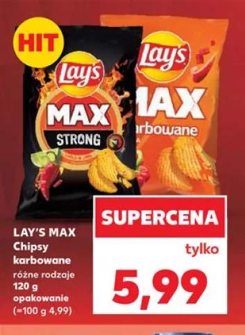 Chipsy karbowane Lay's MAX Strong Cheese & Jalapeno